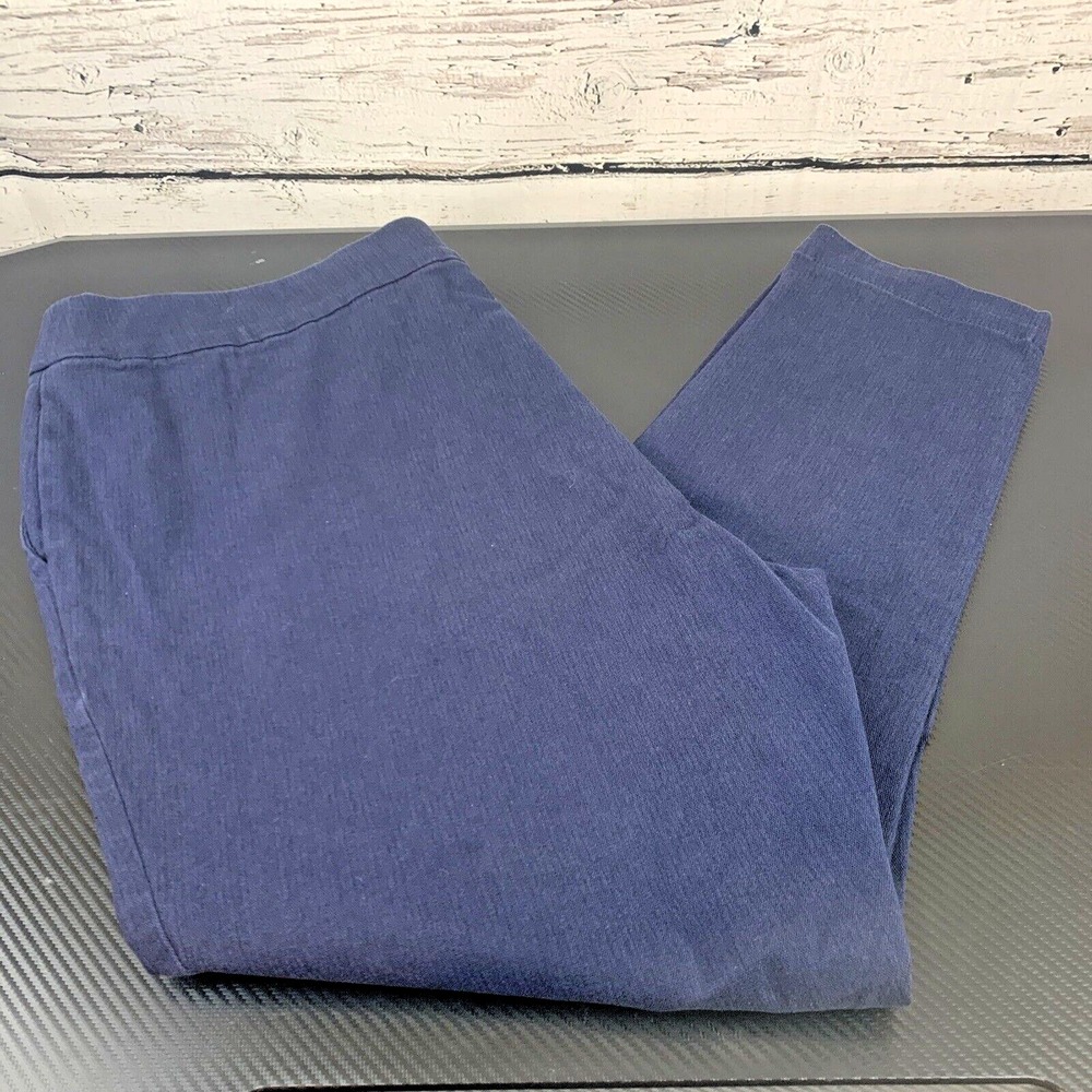 Emma James‎ Cropped Pants Stretch Casual Comfort Admiral Blue [Size XXL]